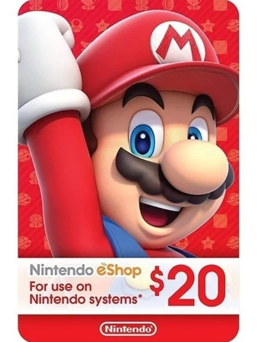 Tarjeta Gift Card Nintendo E-shop $20 Usa (código Digital)