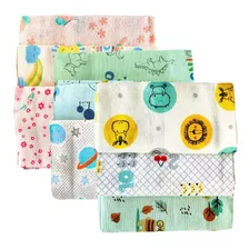 Kit 3 Cueiro Manta Flanelado Bebê Infantil Algodão Estampado Cor Neutro Cor