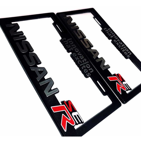 Par (2) Portaplacas Nissan Se- R Sentra Kicks Xtrail Mxima Foto 3