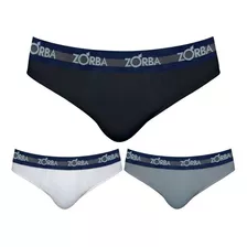 Kit 3 Cuecas Slip Max Zorba Tamanho Especial Plus Size 0764 