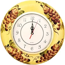 Toscana Cocina Decoración Uva Reloj De Pared
