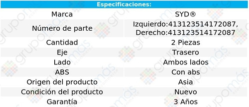 2 Mazas Tra C/abs Chrysler Cirrus 95 Al 06 Syd Foto 2