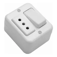 Casquete Sobrepuesto Interruptor + Enchufe 10a 250v Cod 1956