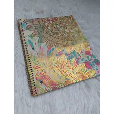 Cuaderno O Libreta Con Mándala Dorada