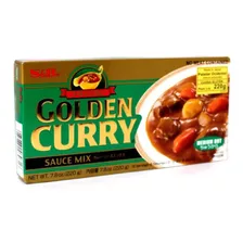 Tempero Golden Curry Com Sabor Picante Nível Médio S&b -220g