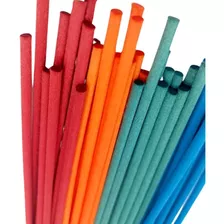 50 Varetas De Fibra De Algodão Cores Aromatizador 25cm 3mm