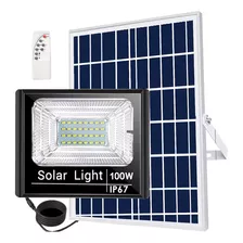 Reflector Solar 100w Panel Solar Luz Blanca Exteriores Carcasa Negro Luz Blanco Neutro