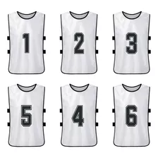 Colete Numerado Para Adultos Com 6 Camisetas Scrimmage Socce