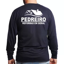 Camiseta Pedreiro Uniforme Profissional Trabalho Camisa Pv