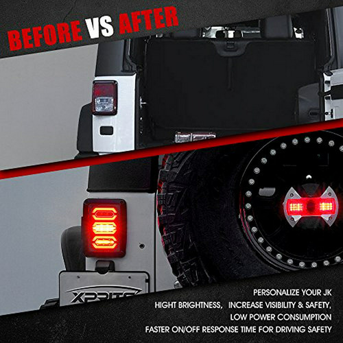 Luces Traseras Led Rojas Compatibles Con Jeep Wrangler Jk 20 Foto 4