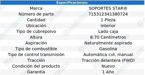 Cubre Polvo Lado Caja Int Sentra L4 1.8l Cvt, Std 13-15 Foto 2