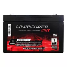 Bateria Recarregável 6v 12a Up6120 Brinquedo 12ah Unipower