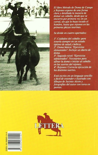 Metodo De Doma De Campo Y Rejoneo - Moreno Pidal — imagen 2