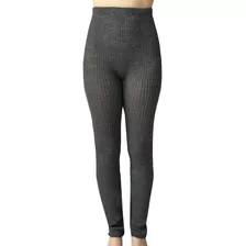 Calça Legging Canelada Grossa Lã Feminino Masculino Cós Alto