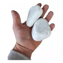 Piedra Blanca Bocha Bola Rodada Tamboreada X 25 Kg Jardin