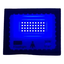 Refletor Holofote Luminária Led 30w Bivolt Azul Cor Cor Da Carcaça Preto 110v/220v