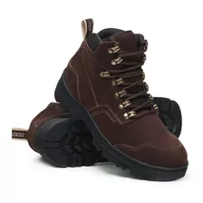 Bota Masculina Coturno Adventure Em Couro Super Comforto Top