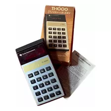 Antigua Calculadora Neón Texas Insturments Usa 1977 En Caja