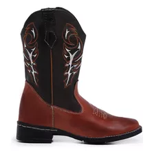 Bota Botinha Infantil Masculina Texana Country Marrom