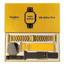 Relógio Inteligente G9 Ultra Pro Gold Nfc Smartwatch Bluetoo