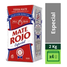  Yerba Mate Rojo Selección Especial 2kg X 4 Unidades