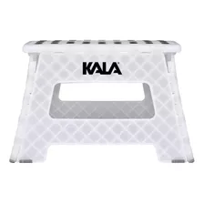 Banqueta Plástica Multiuso Dobrável C/ Alça 220mm 150kg Kala Cor Branco