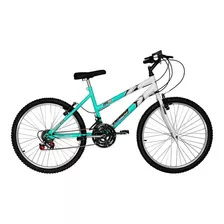 Bicicleta Aro 24 Feminina Ultra Bikes C/ Marcha Em Cor Verde Anis - Branco