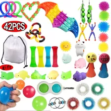 Kit Brinquedo Sensorial Pop It Fidget Toy S 42 Unidades