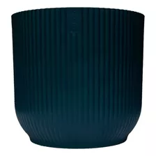 Vaso Cachepot Siena Azul Petroleo 16x14cm West Garden Cor Azul-petróleo