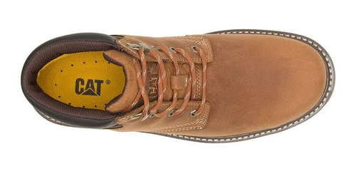 Caterpillar Bota de trabalho masculina Outbase macia, Couro marrom