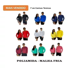 Kit 5 Blusas Feminina Termica Malha Fria - Poliamida Uv 50+