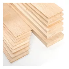 3 Planchas De Madera Balsa 3mm Espesor 8x90cm Aerostar