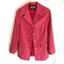 Saco Blazer Importado Gamuzado Rosa Talle M