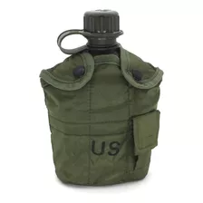 Cantimplora Térmica Militar Con Taza Y Tapa De Aluminio, 1 Litro, Color Verde