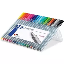 Estojo 20 Canetas Staedtler Triplus Fineliner Colorida 0.3mm