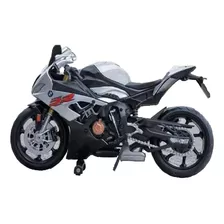 Miniatura Bmw S1000rr Cinza C/ Som Luz Pta Entrega Brasil