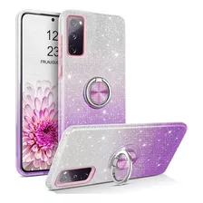 Funda Para Samsung Galaxy S20 Fe - Blanca Y Violeta Brill...