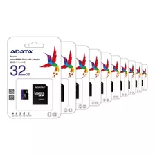 Kit 10 Memoria Micro Sd Adata Ausdh32guicl10-ra1 Mayoreo