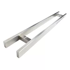 Kit 3 Pares Puxador Aço Inox 40cm Porta Madeira E Vidro Acabamento Escovado