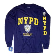 Nypd Camiseta De Nypd, Manga Larga Pantalla