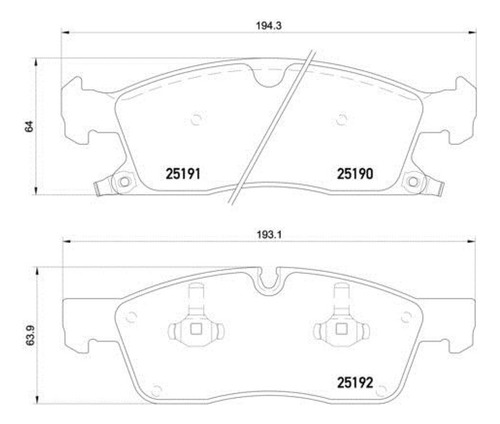 Brembo Balatas Dodge Durango R/t 2011-2019 Delantero Foto 2