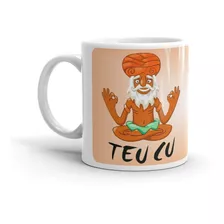 Caneca Teu Cu Monge Meditando Divertida Engraçada