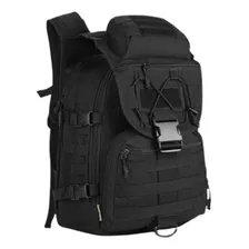 Mochila Tatica Militar Impecável 40l 800d Oxford 24h Cor Cargueiro Preto Liso