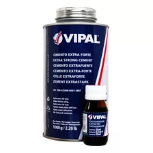Kit Cola Cimento Vulcanizante Vipal 1 Kg + Catalisador 25ml