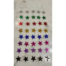 500 Lentejuelas Estrella Surtidas 12mm. Hermosas!! Oferta!