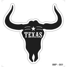 Adesivo Boi Texas Black Imp-001