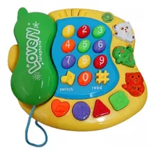 Brinquedo Telefone Infantil Musical Bebê Educativo Som Luz