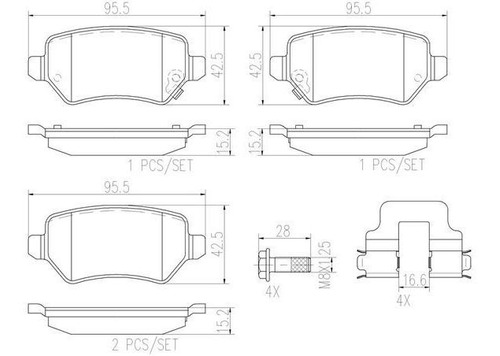 Balata Trasero Brembo P59038n Saturn Astra 2008 Foto 2