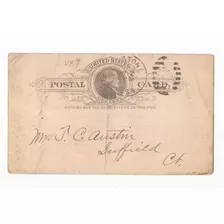 Sobre Postal Antigua Usa Estampillas 1887 