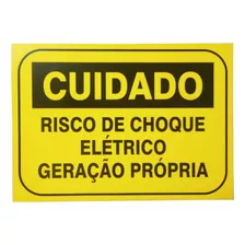 50 Placas Cuidado Geração Própria 8,5 X 5cm / Aneel - Celesc